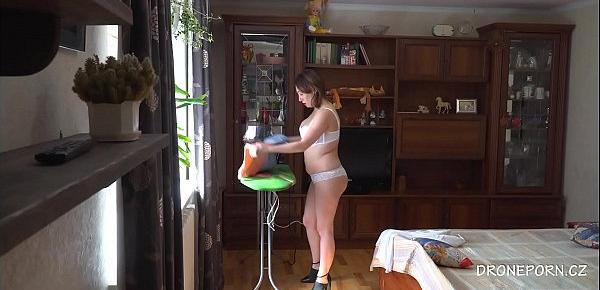  Czech MILF Gadget - Naked ironing
